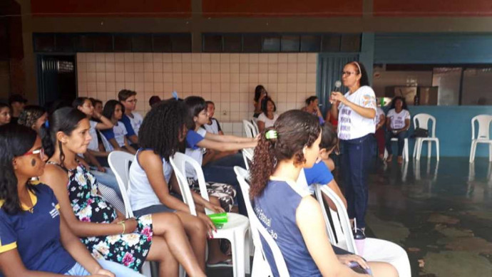 Secretarias Municipais de Saúde e Assistência Social realizaram palestras sobre “GRAVIDEZ NA ADOLESCÊNCIA